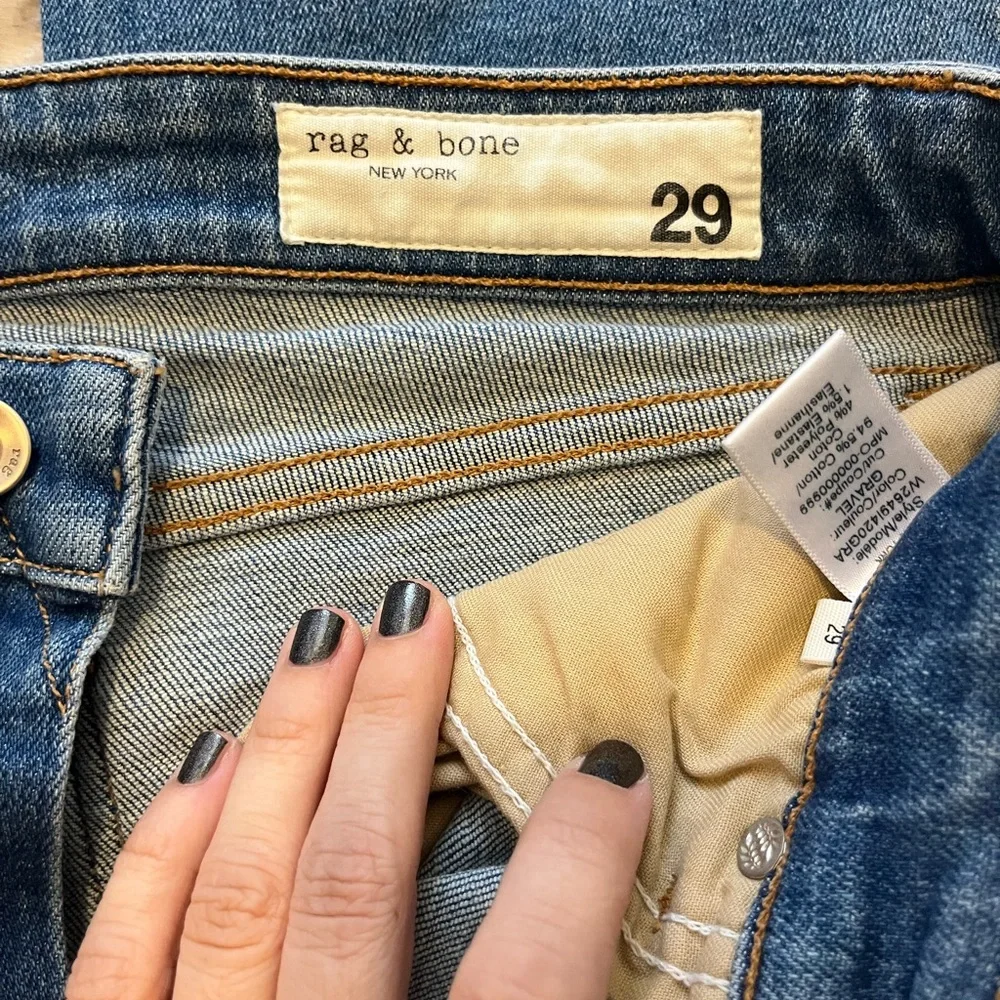 Rag & Bone Nina High-Rise Ankle Flare Denim Jeans - Picture 2 of 8